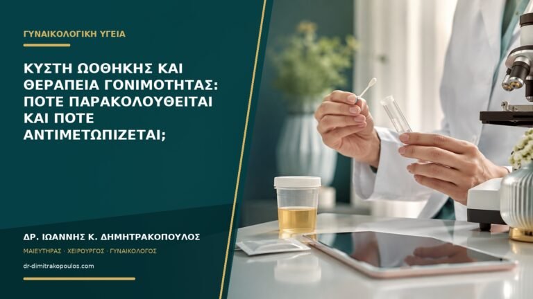 Κύστη ωοθήκης και θεραπεία γονιμότητας: πότε παρακολουθείται και πότε αντιμετωπίζεται;