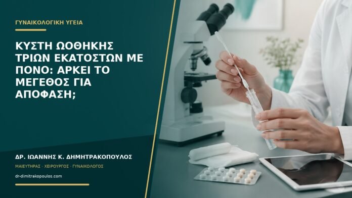 gynaikologikes-ypiresies-b56-35 Κύστη ωοθήκης τριών εκατοστών με πόνο: αρκεί το μέγεθος για απόφαση;