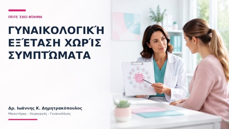 Γυναικολογική Εξέταση χωρίς Συμπτώματα: Πότε Έχει Νόημα; - Δρ. Ιωάννης Κ. Δημητρακόπουλος