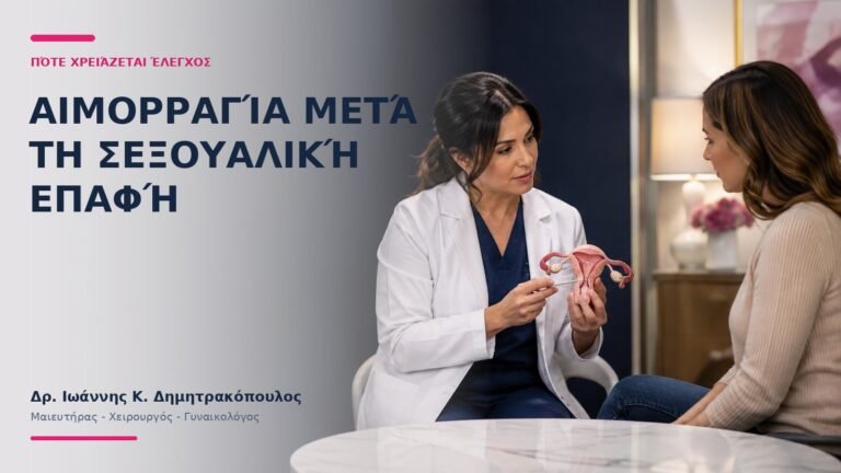 Αιμορραγία μετά τη Σεξουαλική Επαφή: Πότε Χρειάζεται Έλεγχος; - Δρ. Ιωάννης Κ. Δημητρακόπουλος