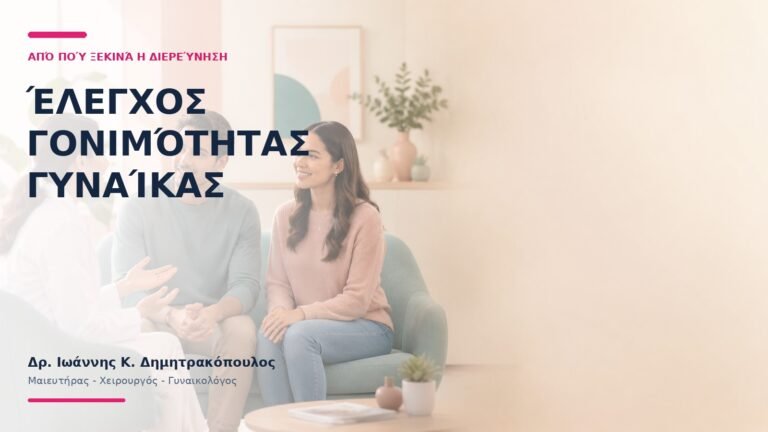 Έλεγχος Γονιμότητας Γυναίκας: Από Πού Ξεκινά η Διερεύνηση; - Δρ. Ιωάννης Κ. Δημητρακόπουλος