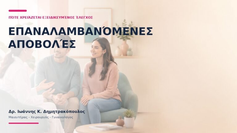 Επαναλαμβανόμενες Αποβολές: Πότε Χρειάζεται Εξειδικευμένος Έλεγχος; - Δρ. Ιωάννης Κ. Δημητρακόπουλος