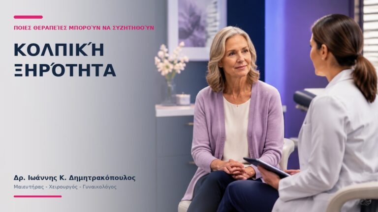 Κολπική Ξηρότητα: Ποιες Θεραπείες Μπορούν να Συζητηθούν; - Δρ. Ιωάννης Κ. Δημητρακόπουλος