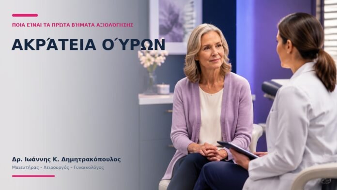 Ακράτεια Ούρων: Ποια Είναι τα Πρώτα Βήματα Αξιολόγησης; - Δρ. Ιωάννης Κ. Δημητρακόπουλος