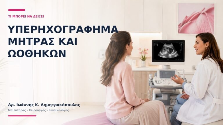 Υπερηχογράφημα Μήτρας και Ωοθηκών: Τι Μπορεί να Δείξει; - Δρ. Ιωάννης Κ. Δημητρακόπουλος