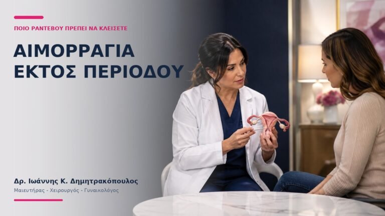 Αιμορραγία Εκτός Περιόδου: Ποιο Ραντεβού Πρέπει να Κλείσετε; - Δρ. Ιωάννης Κ. Δημητρακόπουλος