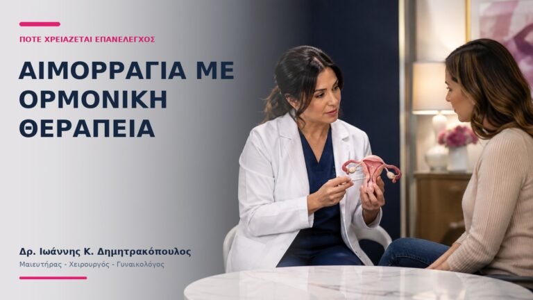 Αιμορραγία με Ορμονική Θεραπεία: Πότε Χρειάζεται Επανέλεγχος; - Δρ. Ιωάννης Κ. Δημητρακόπουλος
