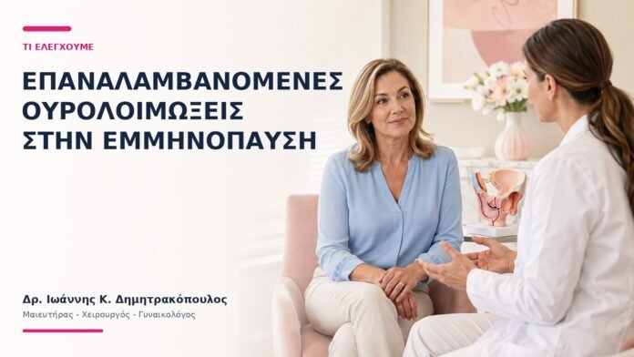 Επαναλαμβανόμενες Ουρολοιμώξεις στην Εμμηνόπαυση: Τι Ελέγχουμε; Επαναλαμβανόμενες Ουρολοιμώξεις στην Εμμηνόπαυση: Τι Ελέγχουμε; - Δρ. Ιωάννης Κ. Δημητρακόπουλος