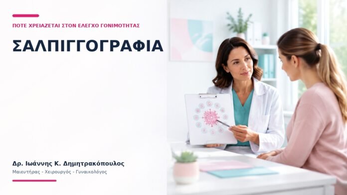 Σαλπιγγογραφία: Πότε Χρειάζεται στον Έλεγχο Γονιμότητας; Σαλπιγγογραφία: Πότε Χρειάζεται στον Έλεγχο Γονιμότητας; - Δρ. Ιωάννης Κ. Δημητρακόπουλος