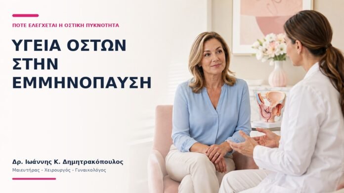 Υγεία Οστών στην Εμμηνόπαυση: Πότε Ελέγχεται η Οστική Πυκνότητα; - Δρ. Ιωάννης Κ. Δημητρακόπουλος