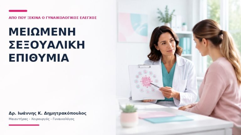 Μειωμένη Σεξουαλική Επιθυμία: Από Πού Ξεκινά ο Γυναικολογικός Έλεγχος; - Δρ. Ιωάννης Κ. Δημητρακόπουλος