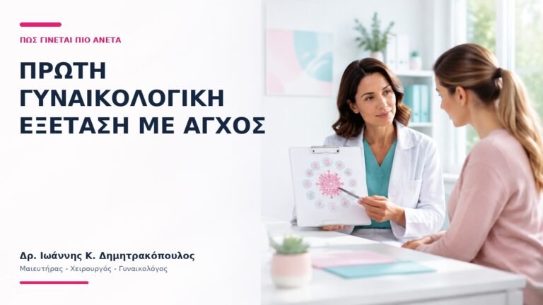 Πρώτη Γυναικολογική Εξέταση με Άγχος: Πώς Γίνεται Πιο Άνετα; - Δρ. Ιωάννης Κ. Δημητρακόπουλος