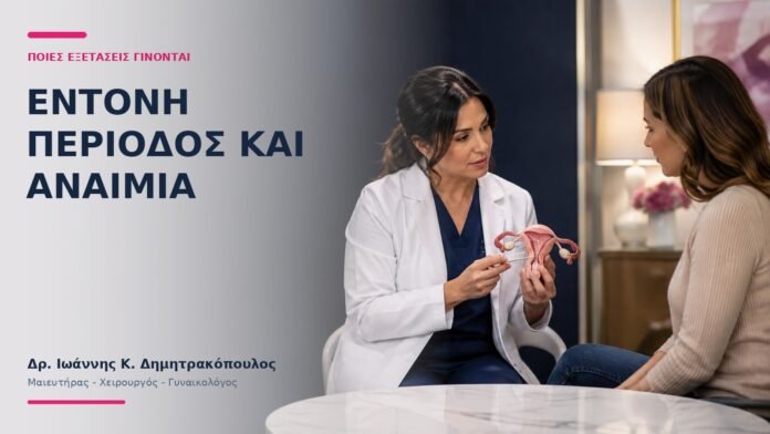 Έντονη Περίοδος και Αναιμία: Ποιες Εξετάσεις Γίνονται; - Δρ. Ιωάννης Κ. Δημητρακόπουλος