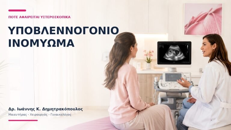 Υποβλεννογόνιο Ινομύωμα: Πότε Αφαιρείται Υστεροσκοπικά; - Δρ. Ιωάννης Κ. Δημητρακόπουλος
