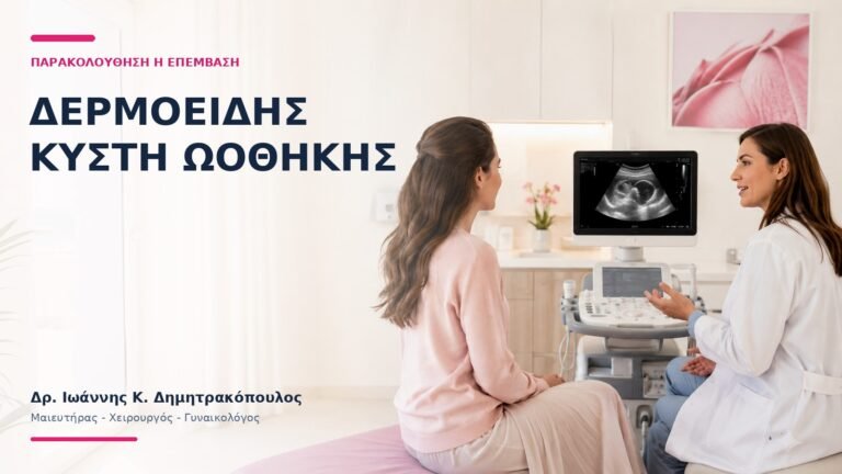Δερμοειδής Κύστη Ωοθήκης: Παρακολούθηση ή Επέμβαση; - Δρ. Ιωάννης Κ. Δημητρακόπουλος
