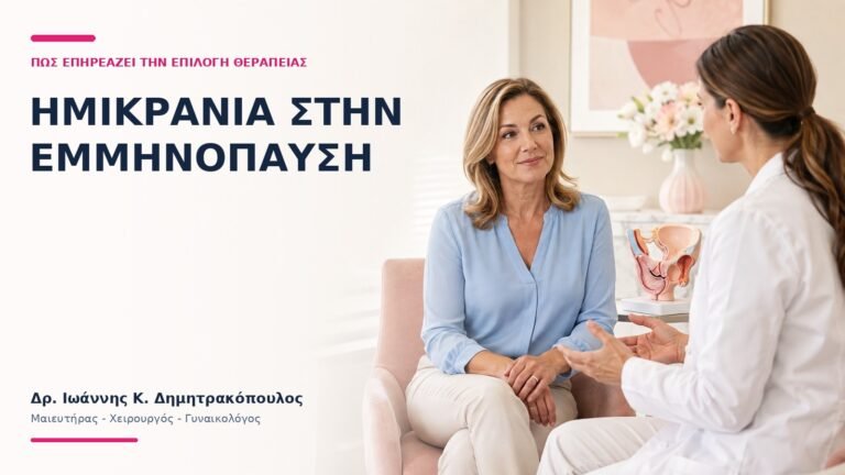 Ημικρανία στην Εμμηνόπαυση: Πώς Επηρεάζει την Επιλογή Θεραπείας; - Δρ. Ιωάννης Κ. Δημητρακόπουλος