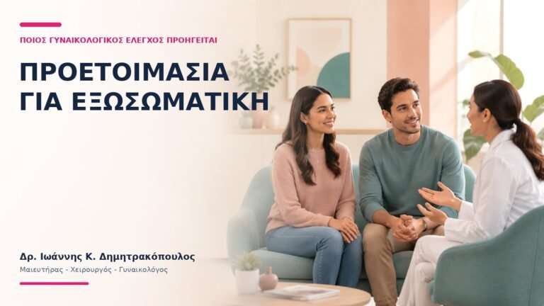 Προετοιμασία για Εξωσωματική: Ποιος Γυναικολογικός Έλεγχος Προηγείται; - Δρ. Ιωάννης Κ. Δημητρακόπουλος