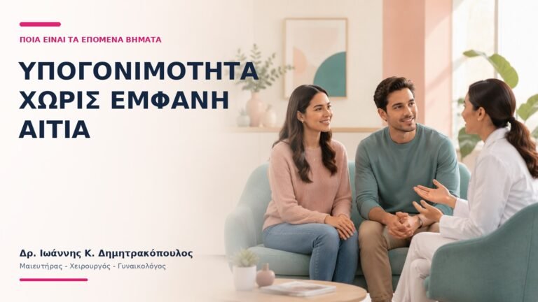 Υπογονιμότητα χωρίς Εμφανή Αιτία: Ποια Είναι τα Επόμενα Βήματα; - Δρ. Ιωάννης Κ. Δημητρακόπουλος