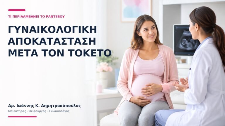 Γυναικολογική Αποκατάσταση μετά τον Τοκετό: Τι Περιλαμβάνει το Ραντεβού; - Δρ. Ιωάννης Κ. Δημητρακόπουλος