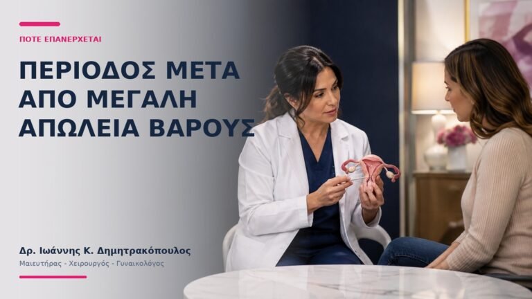 Περίοδος Μετά από Μεγάλη Απώλεια Βάρους: Πότε Επανέρχεται; - Δρ. Ιωάννης Κ. Δημητρακόπουλος