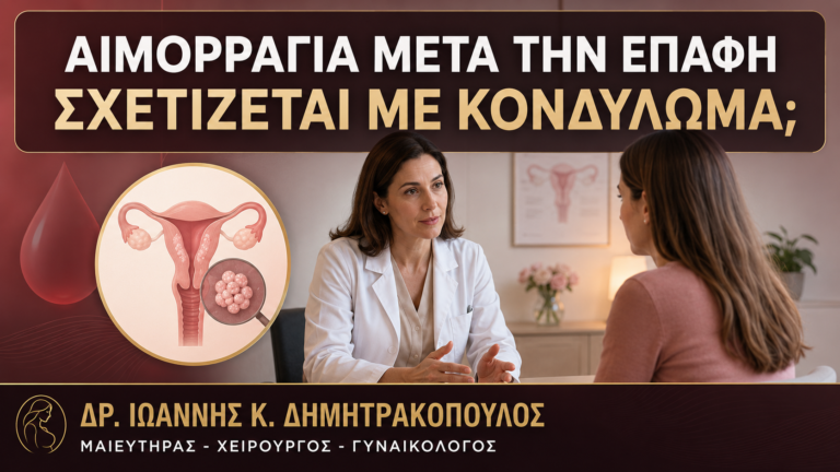 Μικρή Αιμορραγία μετά την Επαφή: Μπορεί να Σχετίζεται με Κονδύλωμα; - Δρ. Ιωάννης Κ. Δημητρακόπουλος