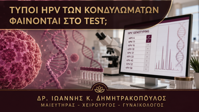 Φαίνονται οι Τύποι HPV των Κονδυλωμάτων στο Συνηθισμένο HPV Test; - Δρ. Ιωάννης Κ. Δημητρακόπουλος
