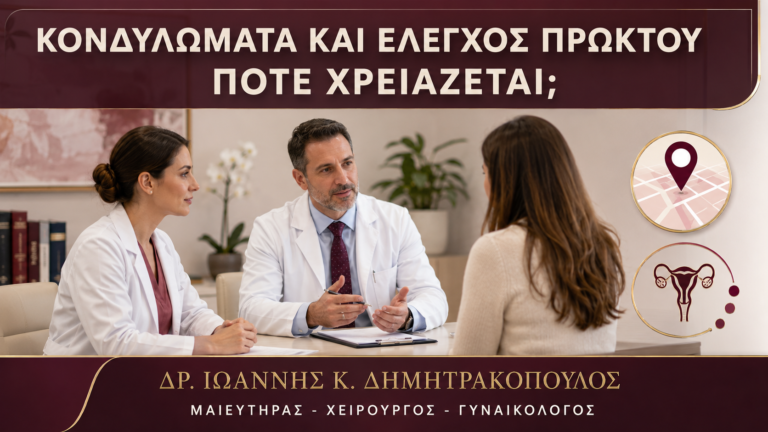Πότε Χρειάζεται Εξέταση Πρωκτού σε Γυναίκα με Κονδυλώματα; - Δρ. Ιωάννης Κ. Δημητρακόπουλος
