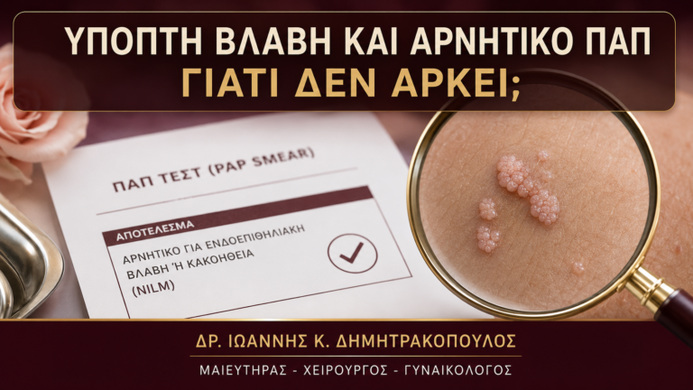 Ύποπτη Βλάβη και Αρνητικό Παπ: Γιατί Δεν Αρκεί το Αποτέλεσμα; - Δρ. Ιωάννης Κ. Δημητρακόπουλος