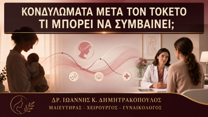Κονδυλώματα μετά τον Τοκετό: Ορμόνες, Τριβή ή Υποτροπή; Κονδυλώματα μετά τον Τοκετό: Ορμόνες, Τριβή ή Υποτροπή; - Δρ. Ιωάννης Κ. Δημητρακόπουλος