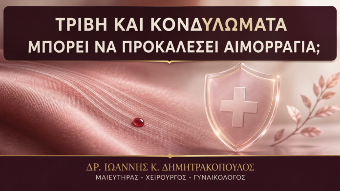 Μπορεί η Έντονη Τριβή να Κάνει τα Κονδυλώματα να Αιμορραγήσουν; - Δρ. Ιωάννης Κ. Δημητρακόπουλος