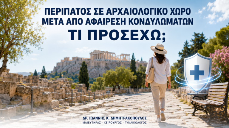 Περίπατος σε Αρχαιολογικό Χώρο μετά από Αφαίρεση Κονδυλωμάτων: Τι Προσέχω; - Δρ. Ιωάννης Κ. Δημητρακόπουλος