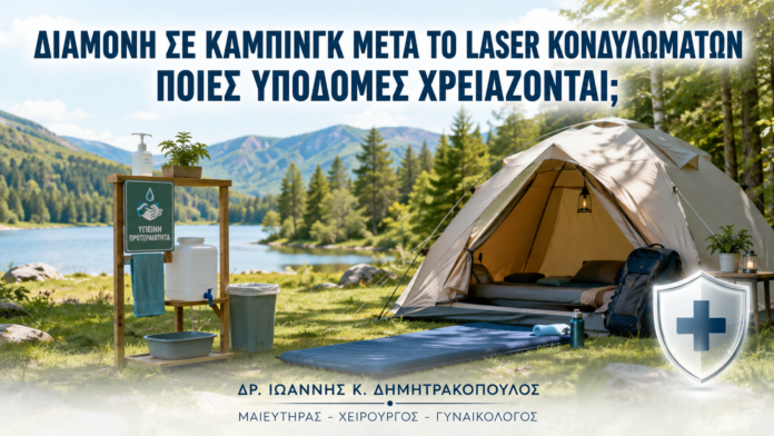 Διαμονή σε Κάμπινγκ μετά το Laser Κονδυλωμάτων: Ποιες Υποδομές Χρειάζονται; Διαμονή σε Κάμπινγκ μετά το Laser Κονδυλωμάτων: Ποιες Υποδομές Χρειάζονται; - Δρ. Ιωάννης Κ. Δημητρακόπουλος