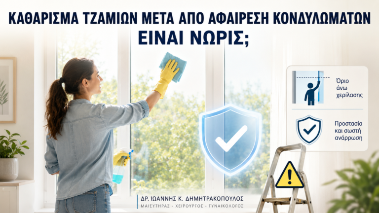 Καθάρισμα Τζαμιών μετά από Αφαίρεση Κονδυλωμάτων: Είναι Νωρίς; - Δρ. Ιωάννης Κ. Δημητρακόπουλος