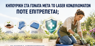 Κηπουρική στα Γόνατα μετά από Laser Κονδυλωμάτων: Πότε Επιτρέπεται; - Δρ. Ιωάννης Κ. Δημητρακόπουλος
