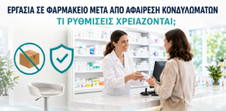 Εργασία σε Φαρμακείο μετά από Αφαίρεση Κονδυλωμάτων: Τι Ρυθμίσεις Χρειάζονται; - Δρ. Ιωάννης Κ. Δημητρακόπουλος