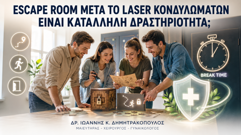 Escape Room μετά από Laser Κονδυλωμάτων: Είναι Κατάλληλη Δραστηριότητα; - Δρ. Ιωάννης Κ. Δημητρακόπουλος