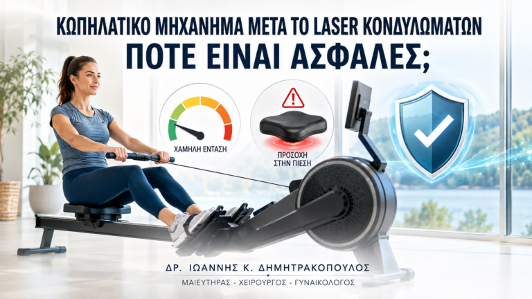 Κωπηλατικό Μηχάνημα μετά από Laser Κονδυλωμάτων: Πότε Είναι Ασφαλές; - Δρ. Ιωάννης Κ. Δημητρακόπουλος