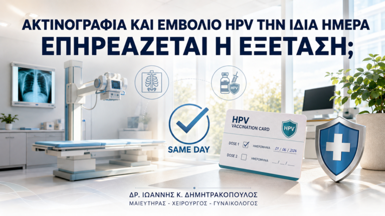 Ακτινογραφία και Εμβόλιο HPV την Ίδια Ημέρα: Επηρεάζεται η Εξέταση; - Δρ. Ιωάννης Κ. Δημητρακόπουλος