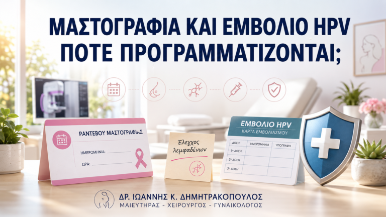 Μαστογραφία και Εμβόλιο HPV: Πότε Είναι Καλύτερα να Προγραμματιστούν; - Δρ. Ιωάννης Κ. Δημητρακόπουλος