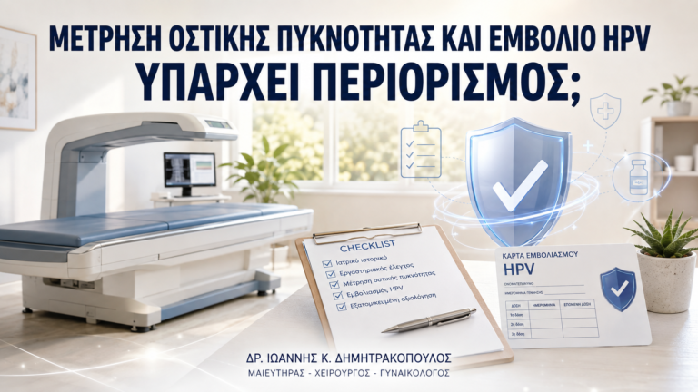 Μέτρηση Οστικής Πυκνότητας και Εμβόλιο HPV: Υπάρχει Περιορισμός; - Δρ. Ιωάννης Κ. Δημητρακόπουλος
