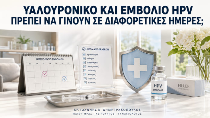Υαλουρονικό και Εμβόλιο HPV: Πρέπει να Γίνουν σε Διαφορετικές Ημέρες; - Δρ. Ιωάννης Κ. Δημητρακόπουλος