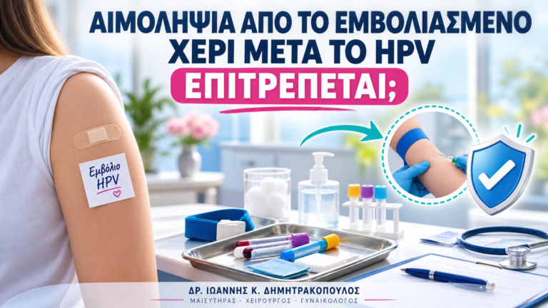 Αιμοληψία από το Εμβολιασμένο Χέρι μετά το HPV: Επιτρέπεται; - Δρ. Ιωάννης Κ. Δημητρακόπουλος
