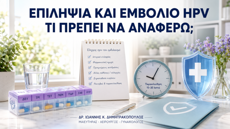 Επιληψία και Εμβόλιο HPV: Τι Πρέπει να Αναφέρω πριν από τη Δόση; - Δρ. Ιωάννης Κ. Δημητρακόπουλος