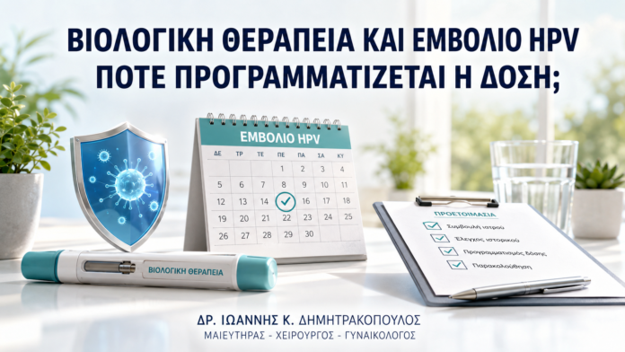 Βιολογική Θεραπεία και Εμβόλιο HPV: Πότε Προγραμματίζεται η Δόση; Βιολογική Θεραπεία και Εμβόλιο HPV: Πότε Προγραμματίζεται η Δόση; - Δρ. Ιωάννης Κ. Δημητρακόπουλος