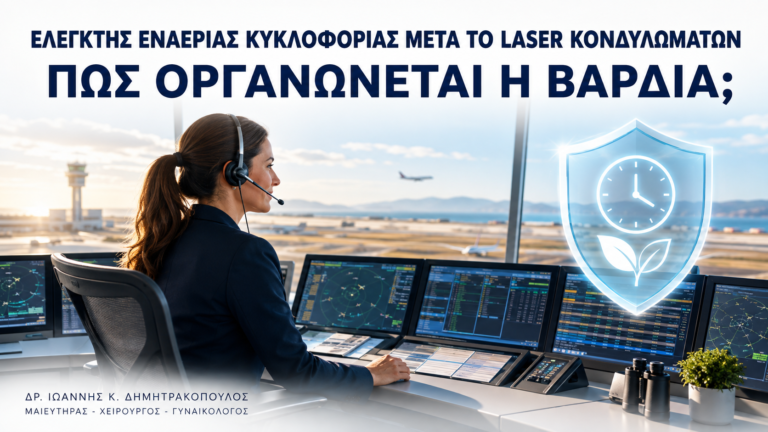 Εργασία Ελεγκτή Εναέριας Κυκλοφορίας μετά από Laser Κονδυλωμάτων: Πώς Οργανώνεται η Βάρδια; - Δρ. Ιωάννης Κ. Δημητρακόπουλος