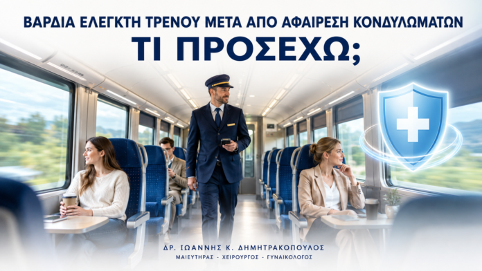 Βάρδια Ελεγκτή Τρένου μετά από Αφαίρεση Κονδυλωμάτων: Τι Προσέχω; - Δρ. Ιωάννης Κ. Δημητρακόπουλος