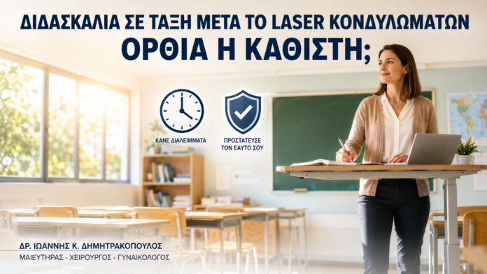 Διδασκαλία σε Τάξη μετά από Laser Κονδυλωμάτων: Όρθια ή Καθιστή; Διδασκαλία σε Τάξη μετά από Laser Κονδυλωμάτων: Όρθια ή Καθιστή; - Δρ. Ιωάννης Κ. Δημητρακόπουλος