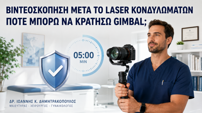 Βιντεοσκόπηση μετά από Laser Κονδυλωμάτων: Πότε Μπορώ να Κρατήσω Gimbal; Βιντεοσκόπηση μετά από Laser Κονδυλωμάτων: Πότε Μπορώ να Κρατήσω Gimbal; - Δρ. Ιωάννης Κ. Δημητρακόπουλος