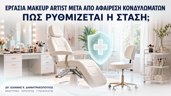 Εργασία Makeup Artist μετά από Αφαίρεση Κονδυλωμάτων: Πώς Ρυθμίζεται η Στάση; - Δρ. Ιωάννης Κ. Δημητρακόπουλος