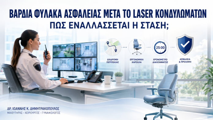 Βάρδια Φύλακα Ασφαλείας μετά από Laser Κονδυλωμάτων: Πώς Εναλλάσσεται η Στάση; - Δρ. Ιωάννης Κ. Δημητρακόπουλος